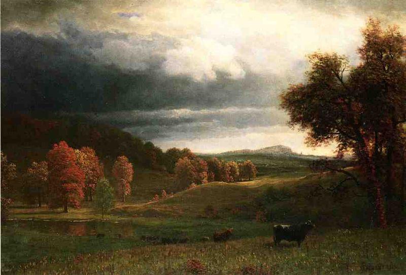 Albert Bierstadt Autumn Landscape: The Catskills oil painting image